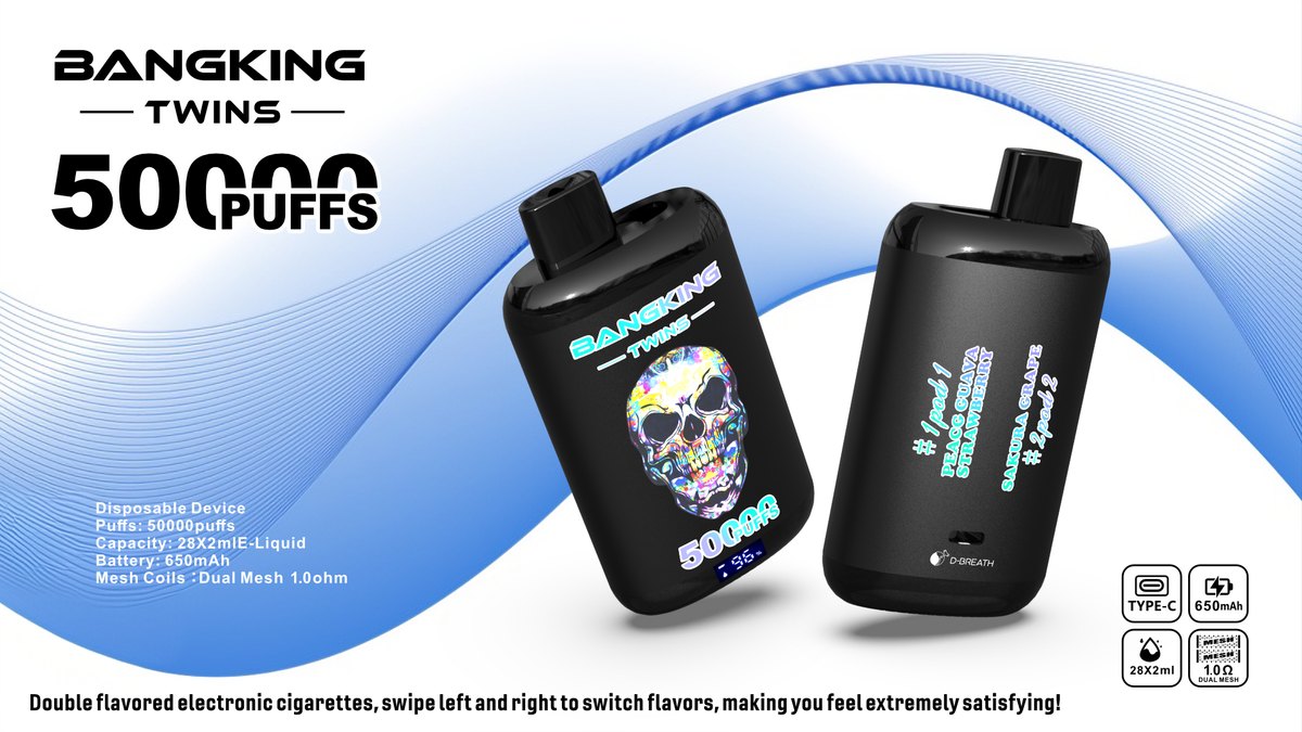 Bang King Twins 50K 2-in-1 Disposable Vape flavour: Love 66 / Lemon Passion Fruit