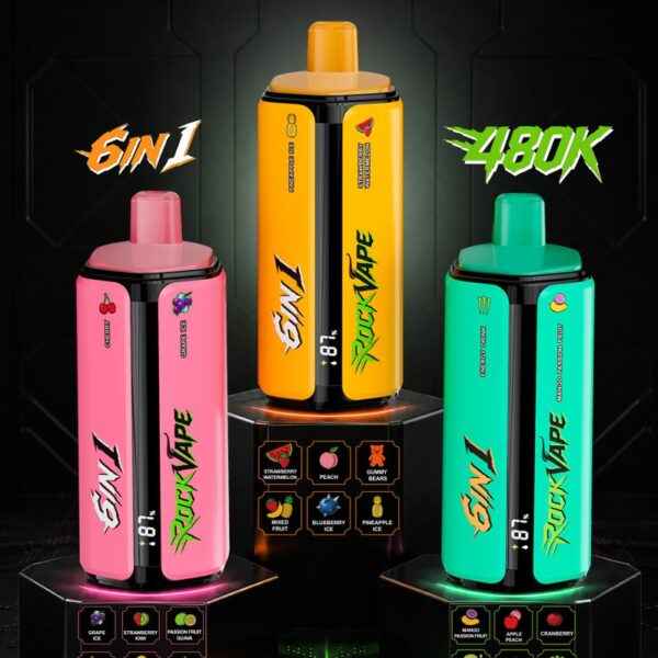 RockVape 480K 6-in-1 Disposable Vape